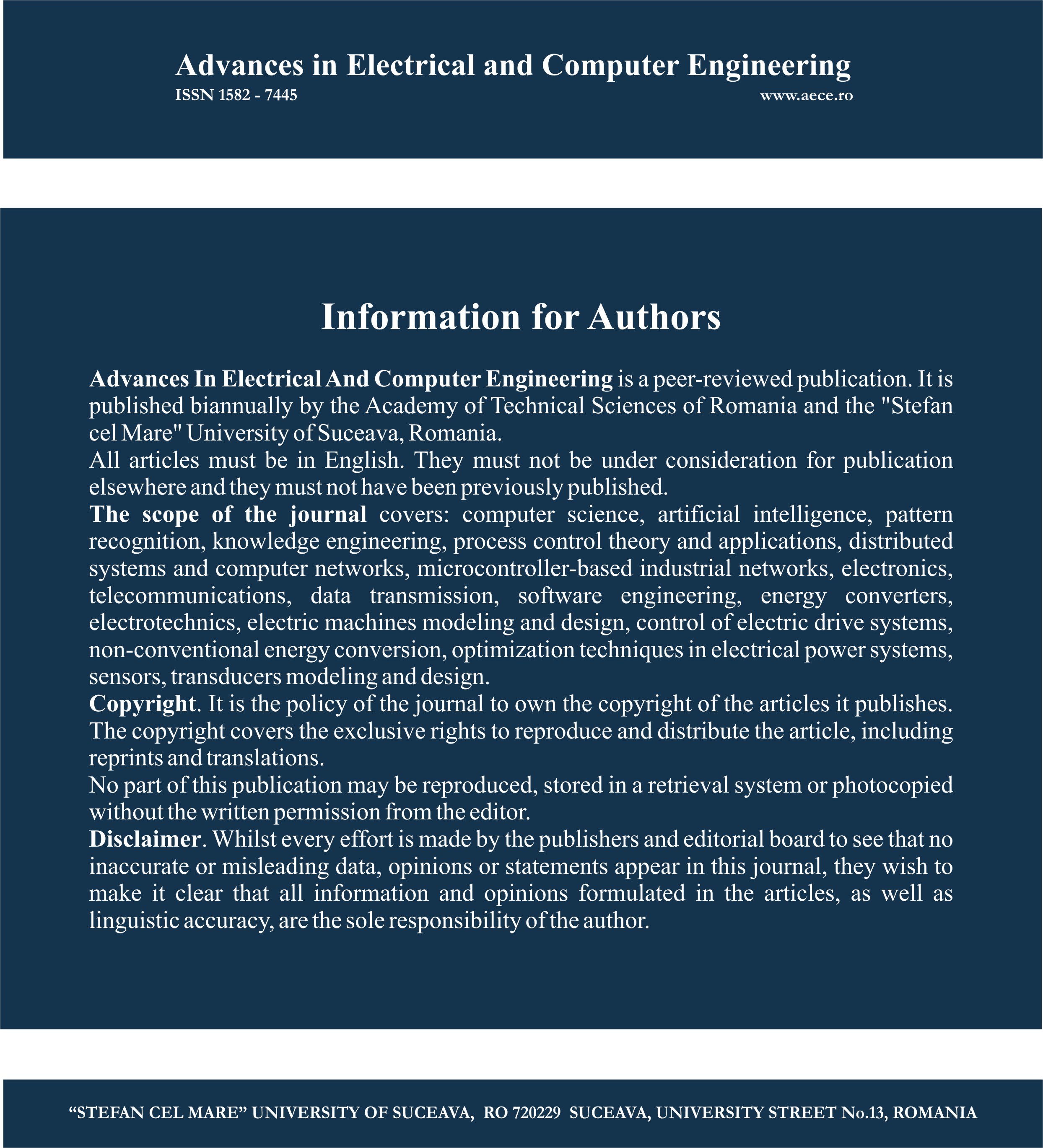 advances in electrical and computer engineering review time